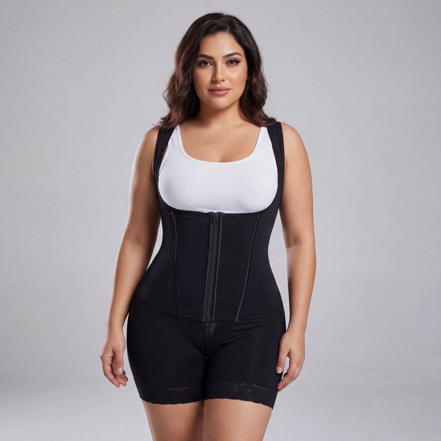 Faja Shapewear met Dubbele Shaping – Rits & Haaksluiting