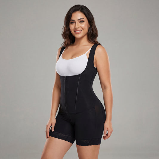 Faja Shapewear met Dubbele Shaping – Rits & Haaksluiting