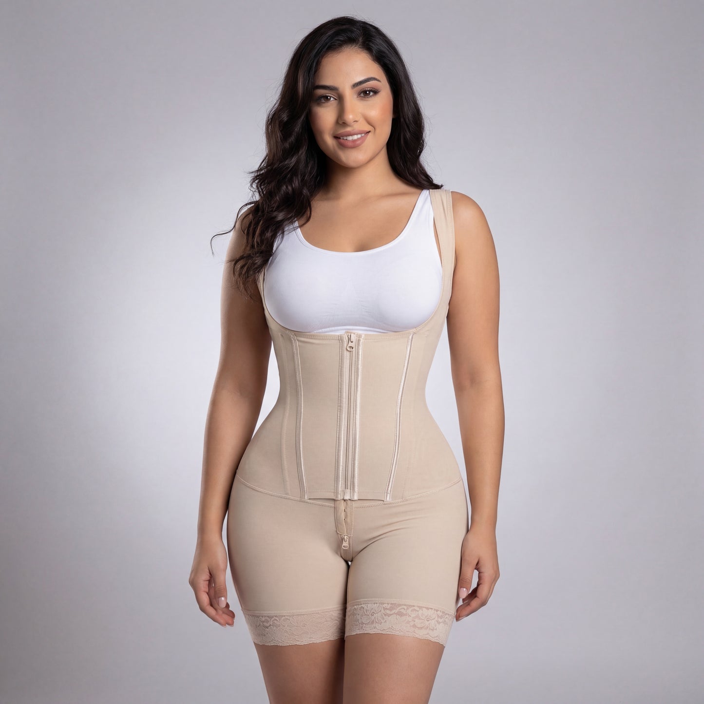 Faja Shapewear met Dubbele Shaping – Rits & Haaksluiting